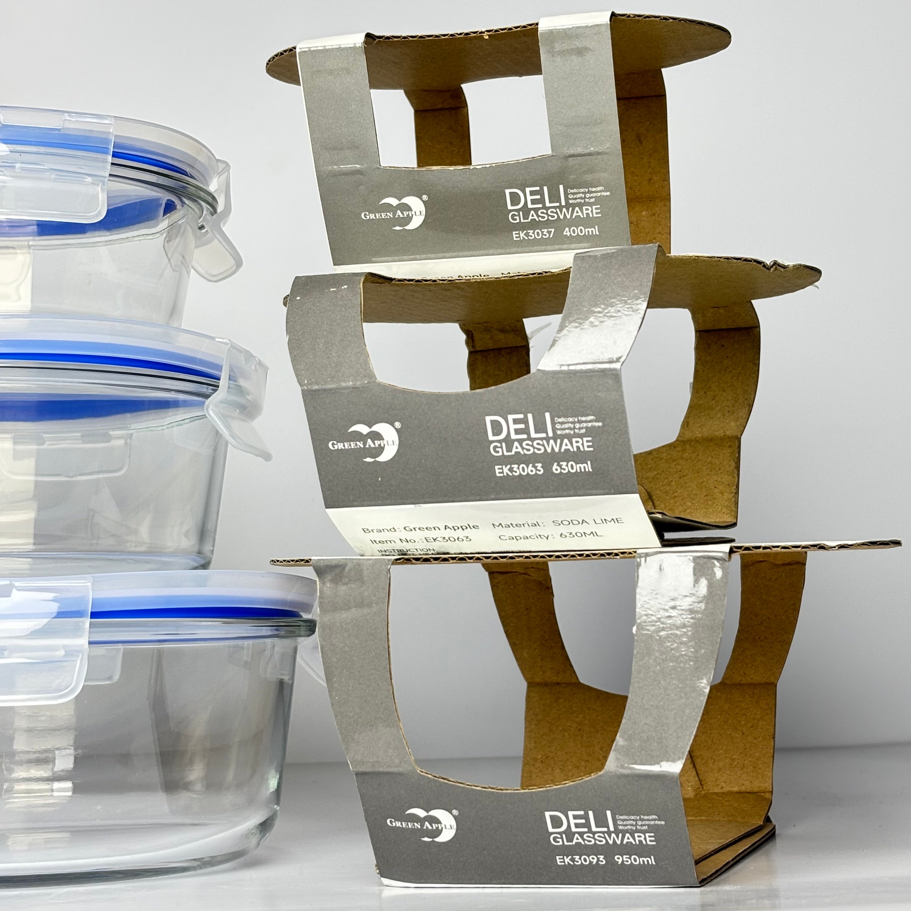 3 Pcs Air-tight bowl set | 400ml , 690ml , 950ml