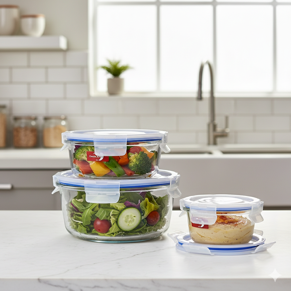 3 Pcs Air-tight bowl set | 400ml , 690ml , 950ml