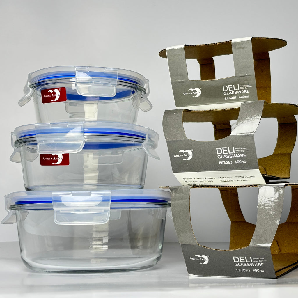 3 Pcs Air-tight bowl set | 400ml , 690ml , 950ml