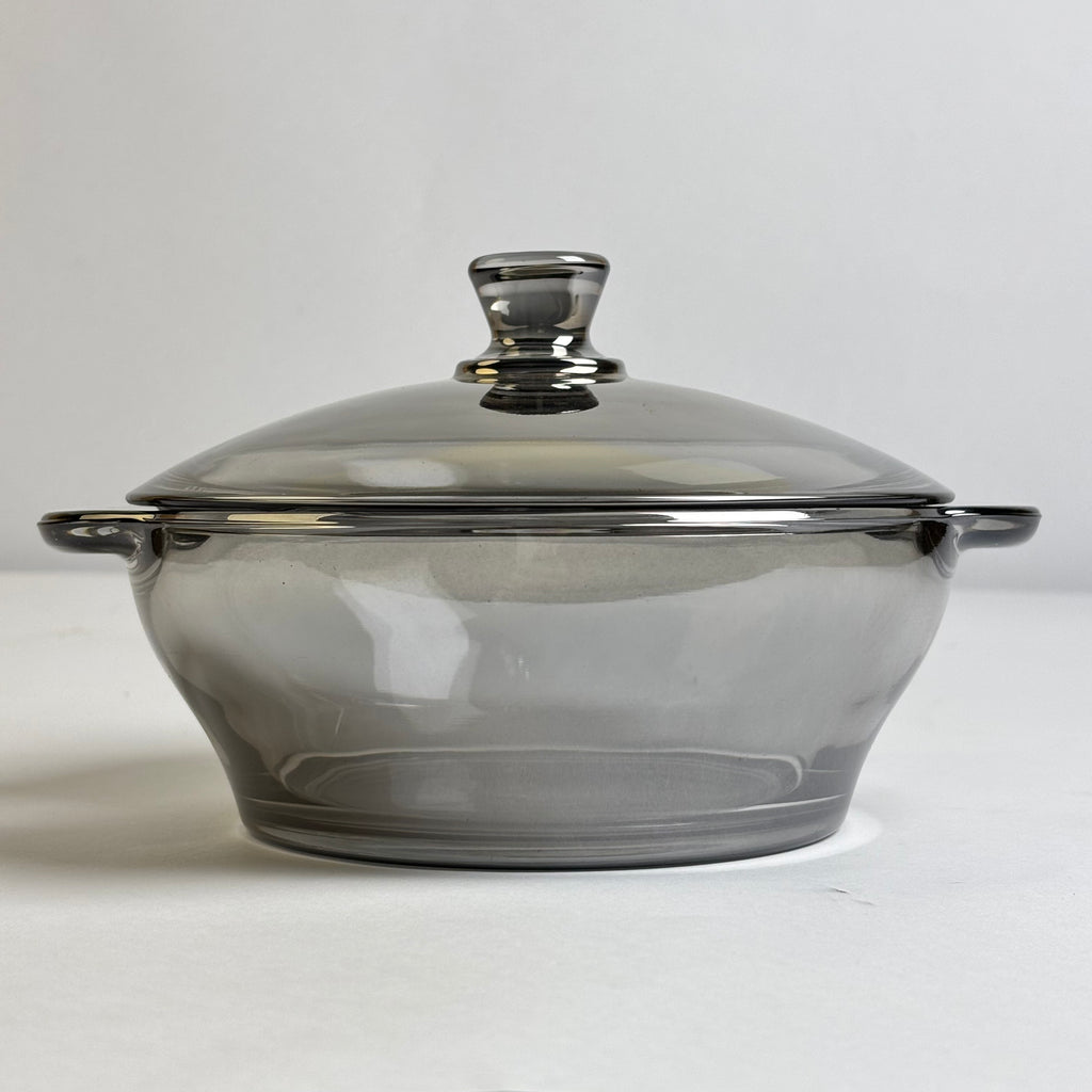 3 Pcs GREYISH Glass Bowl Set With Lid  |Eb100/L3HS